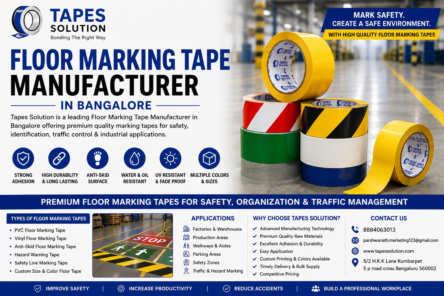 Floor Marking Tape Manufacturer in Bangalore